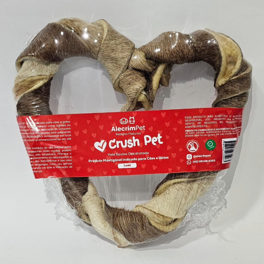 Crush Pet - Pele Bovina em Formato de Coração - Alecrim