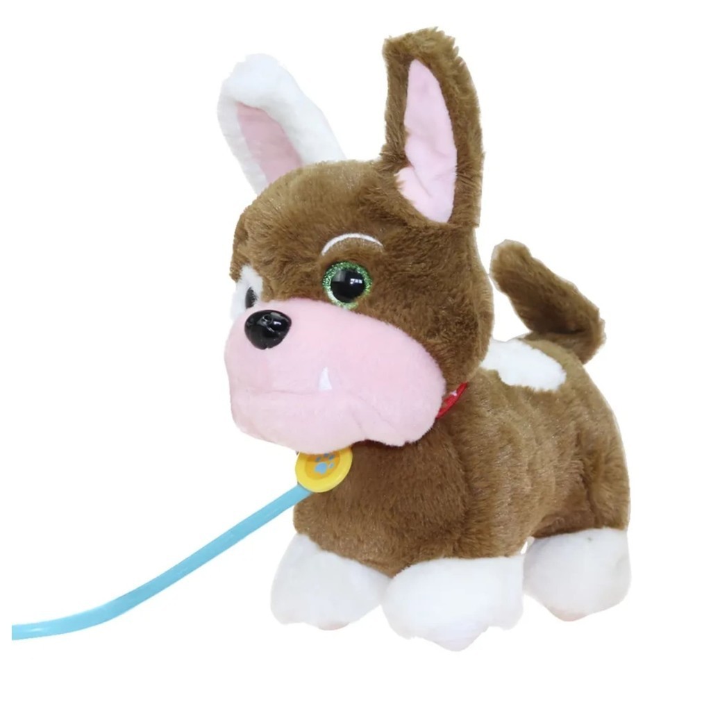 Brinquedo Pelúcia Walking Petz Buldogue que Late, Anda e Abana o Rabo com Pilhas Inclusas Multikids - BR1874 em Oferta na Shopee