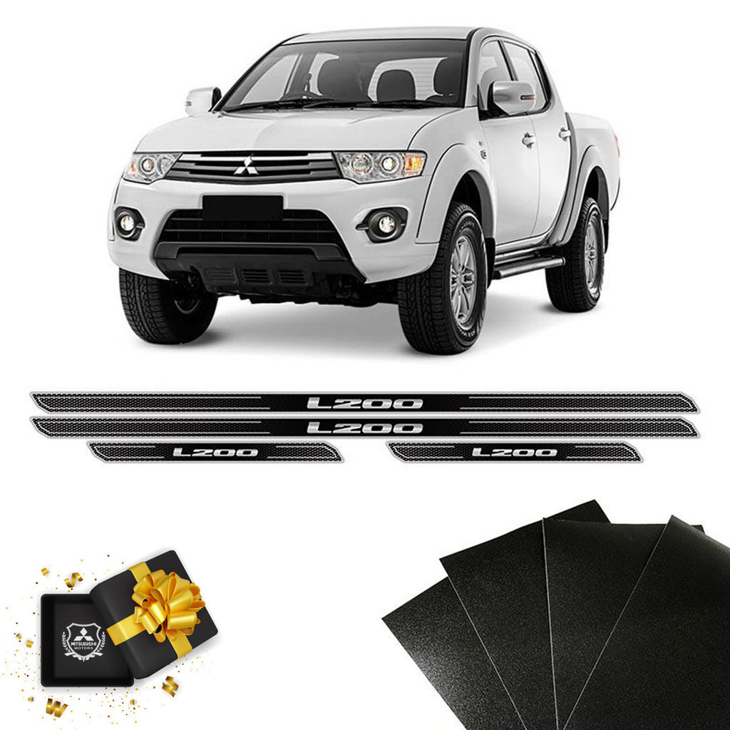 Kit Soleira Diamante L200 Triton Outdoor E Protetor De Porta Genérico