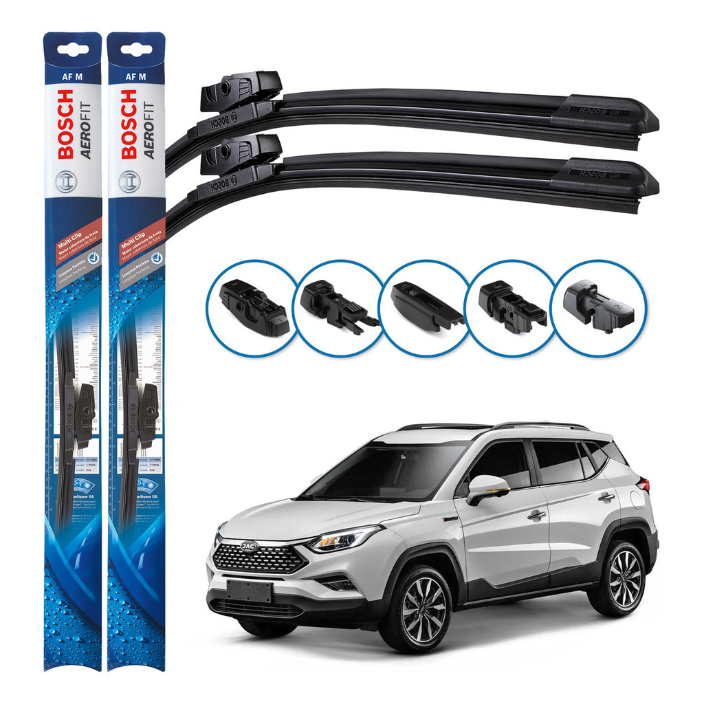 Par de Palhetas Limpador Parabrisa Multiclip Original Bosch Jac T60 2019 A 2023