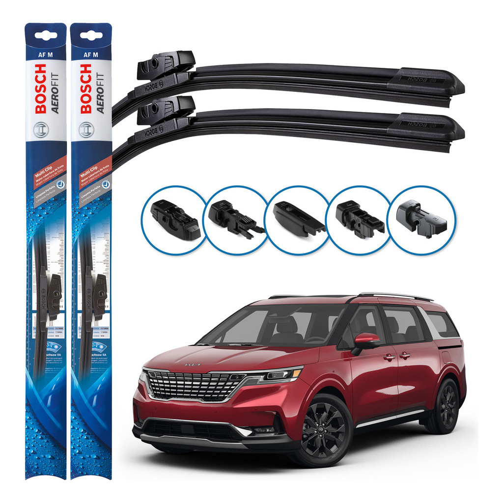 Par de Palhetas Limpador Parabrisa Multiclip Original Bosch Kia Carnival 2022 A 2024