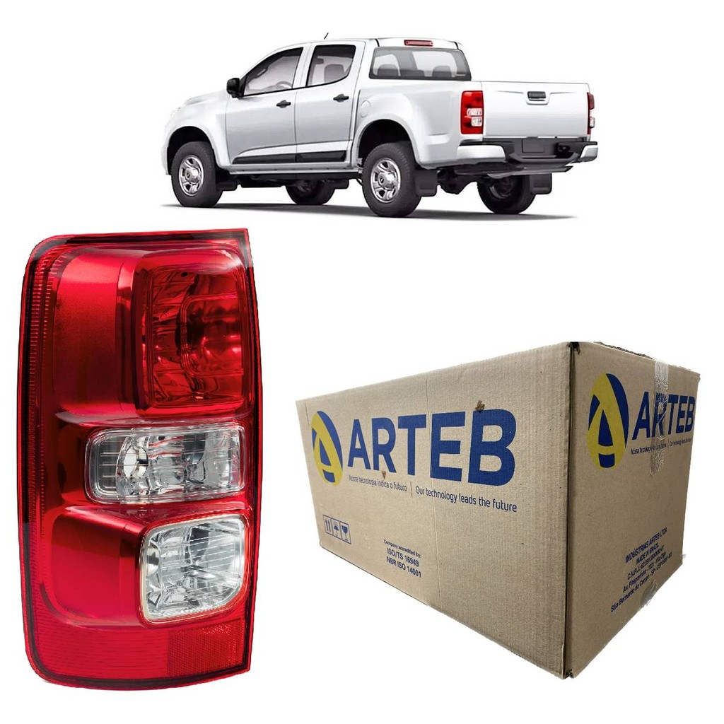 Lanterna Traseira Original Arteb S10 2012 2013 2014 2015 Ate 2020 Lado Esquerdo Motorista Sem Luz De Neblina em Oferta na Shopee