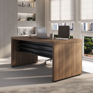 Mesa para Escritório Tamburato Nogal/Preto 6363 - Artany Móveis em Oferta na Shopee