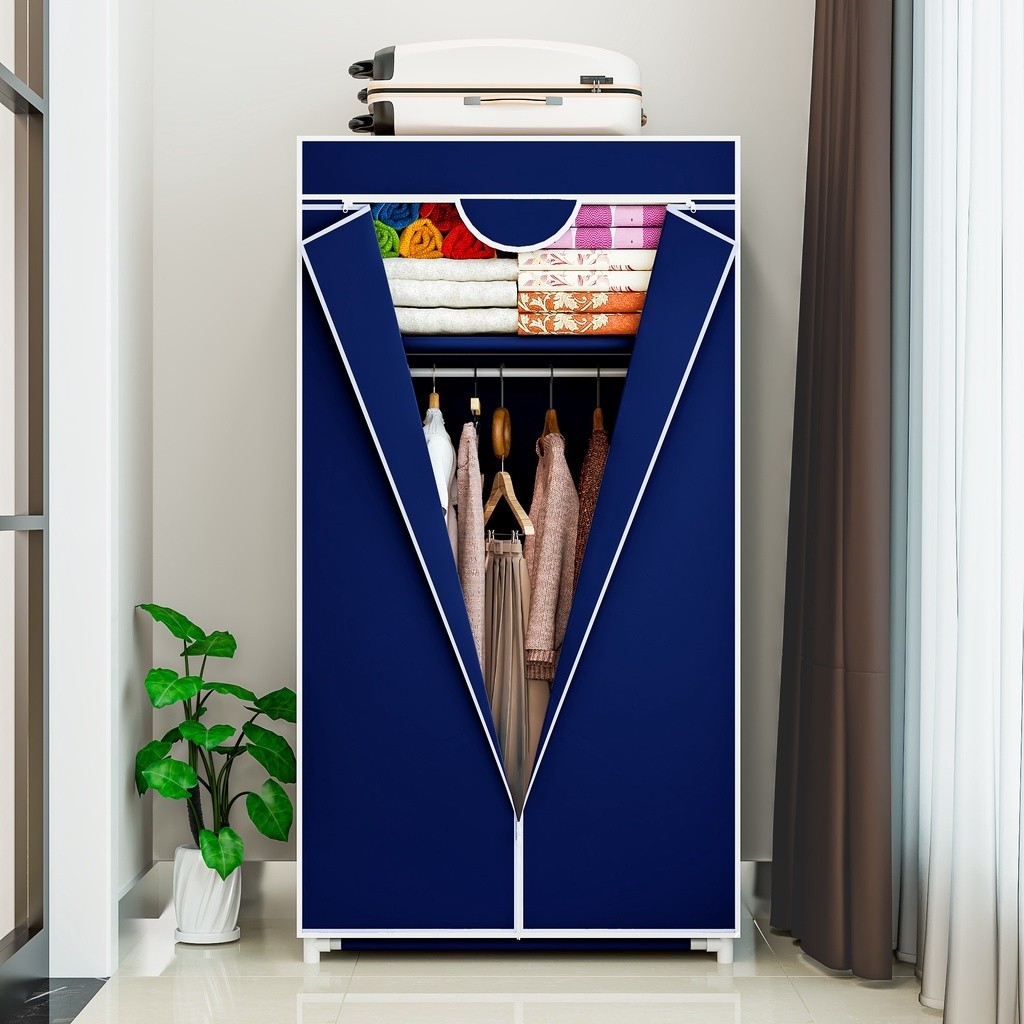 Armário Guarda Roupa Dobrável Portátil Multiuso Organizador de Roupas Sapateira Arara