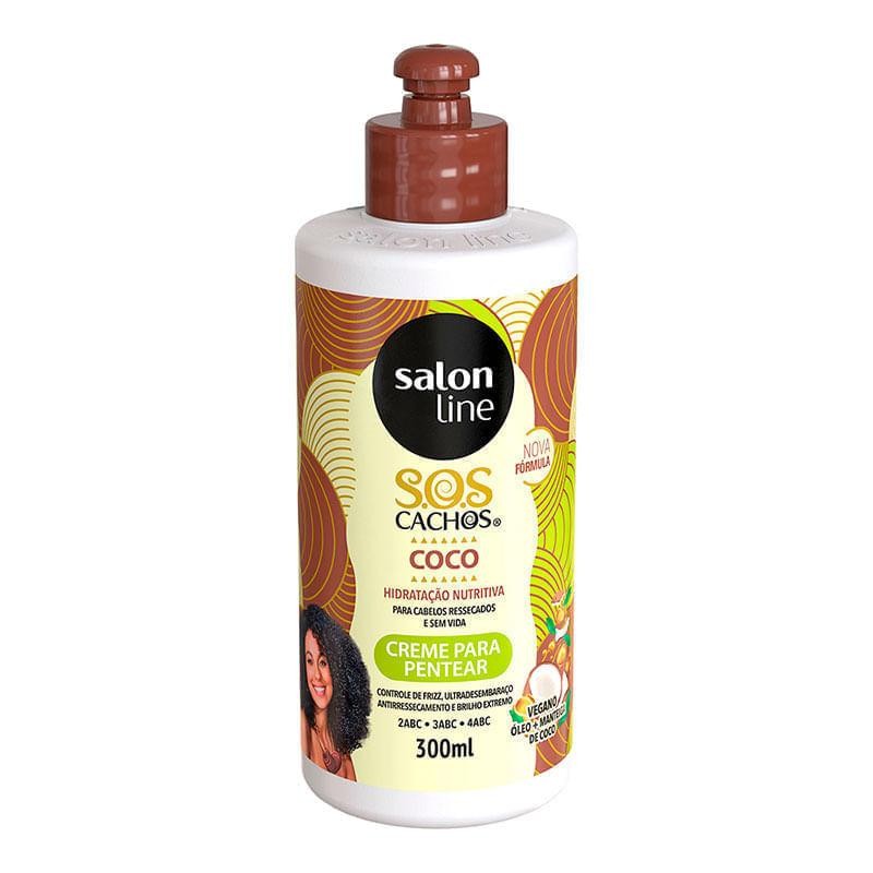 Creme para Pentear Salon Line S.O.S Cachos Coco 300ml - Beauty