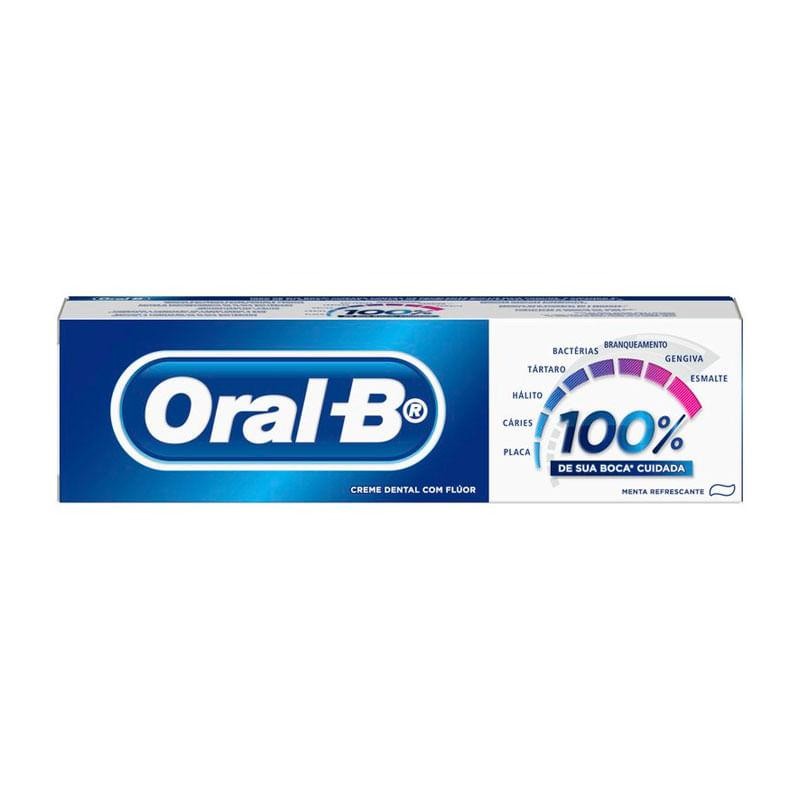 Creme Dental Oral-B com Flúor Menta Refrescante 70g