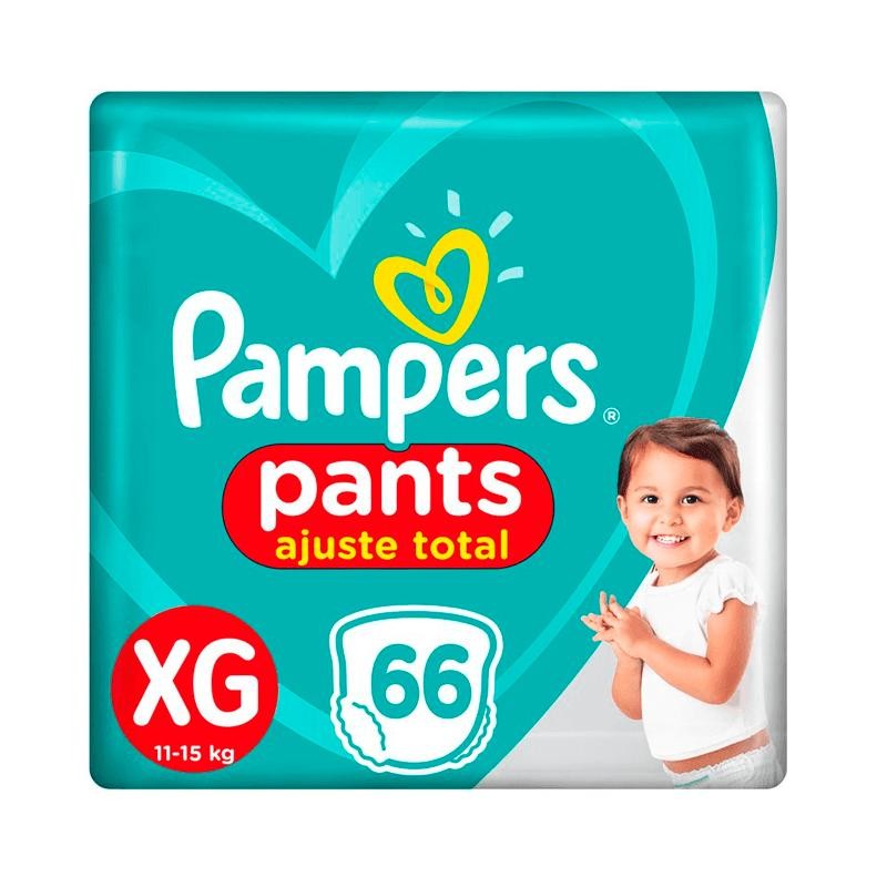 Fraldas Pampers Pants Ajuste Total XG Embalagem Econômica 66 Unidades em Oferta na Shopee