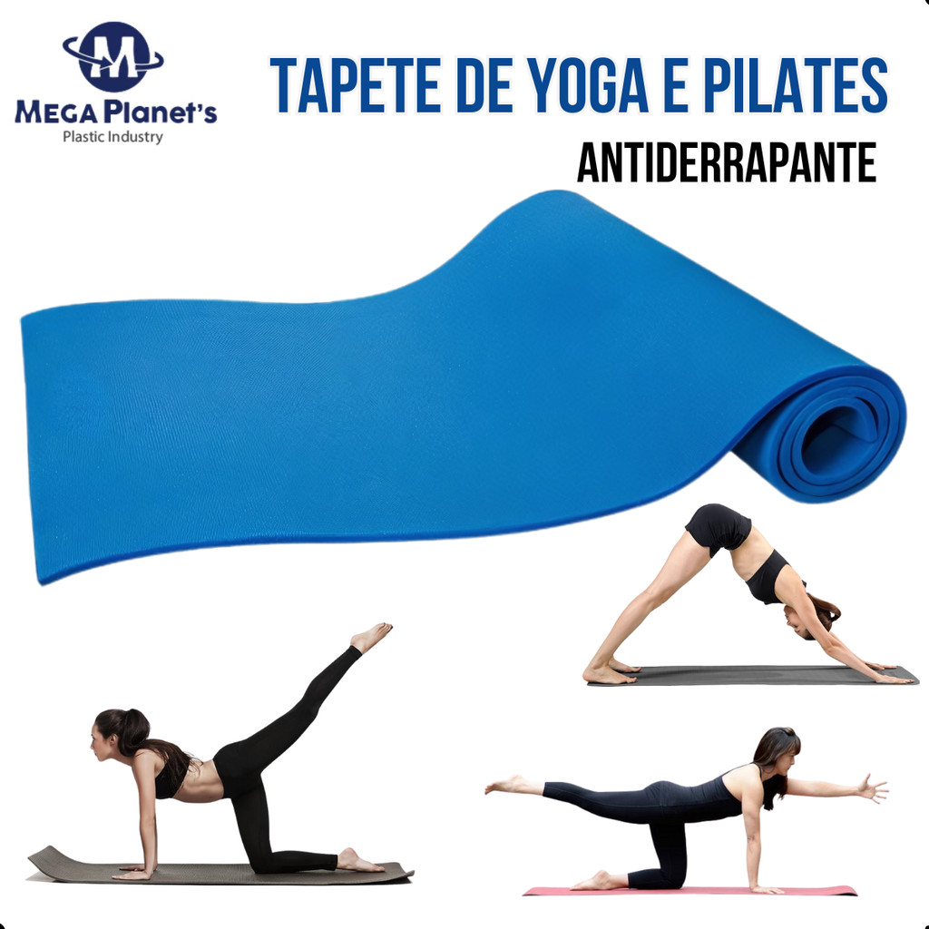 Tapete de Yoga EVA 173x61x0,6 cm Antiderrapante para Pilates e Ginástica