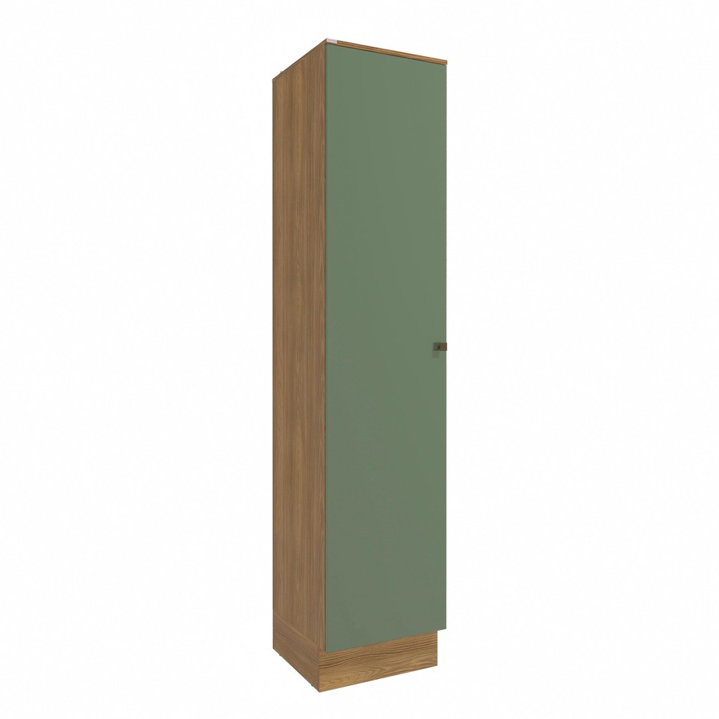 Paneleiro Celeste Kappesberg 100% MDF 1 Porta Nogueira/Verde 50cm