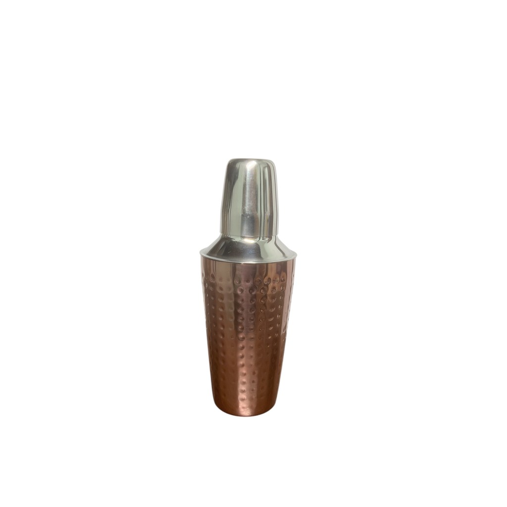 Coqueteleira drink em inox martelado na cor cobre mimo style