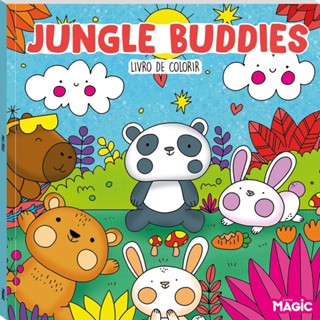 Livro Tik Tok Jungle Buddies com 24 Desenhos - Livro de Colorir em Oferta na Shopee
