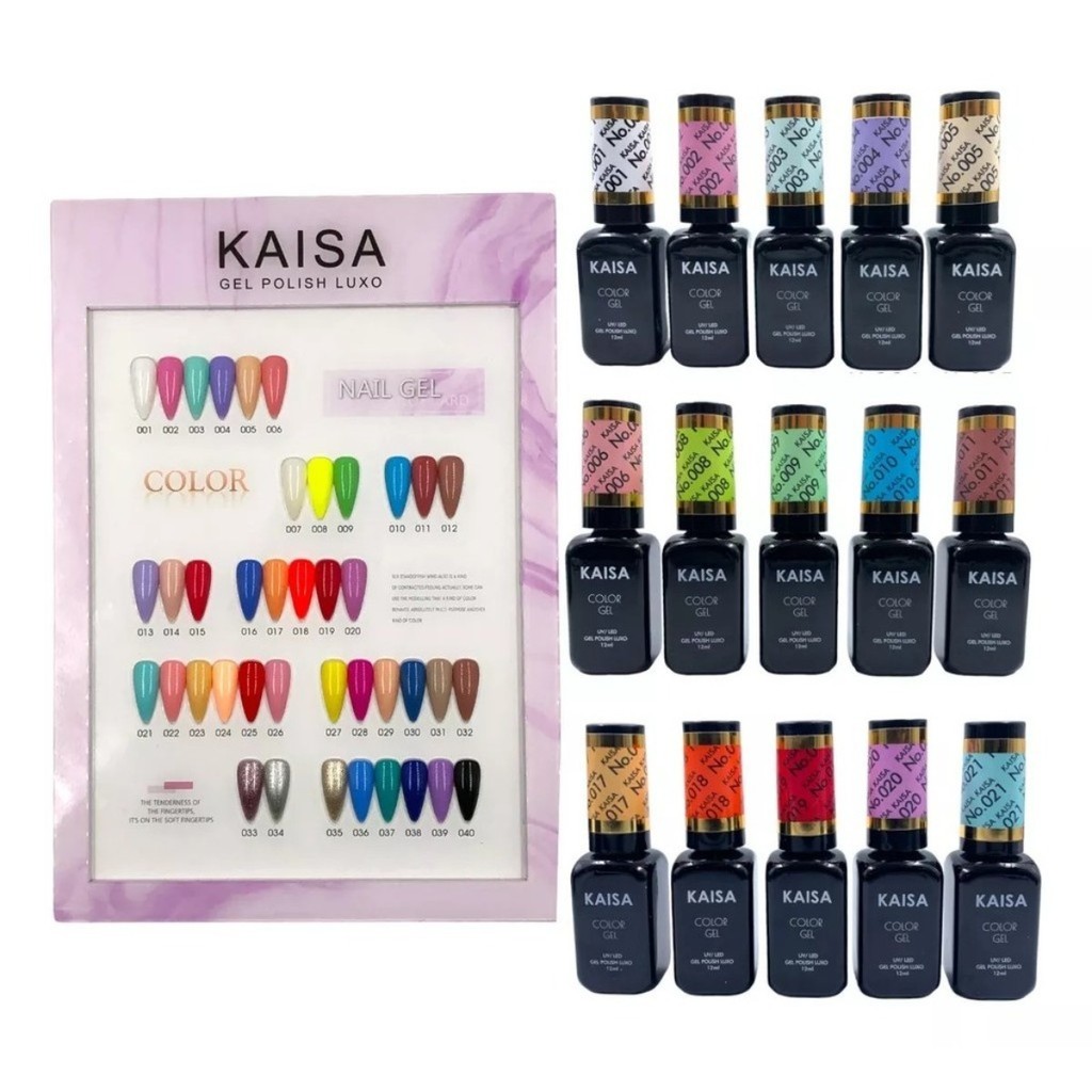 Esmalte em gel Luxo Kaisa 12ml para Unhas Acrigel Polish Nails
