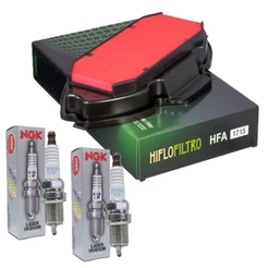 Filtro de Ar Hiflo + Velas Laser Iridium Ngk P/ Honda Nc 700X 2012-2017 / Nc 750x 2014-2020