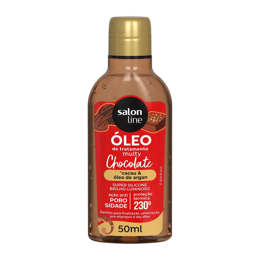Óleo Salon Line Multy Chocolate Cacau & Óleo de Argan 50ml em Oferta na Shopee