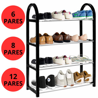 Sapateiras 3 e 4 Andares 6 a 12 Pares Organizador de Calçados Portátil em Oferta na Shopee