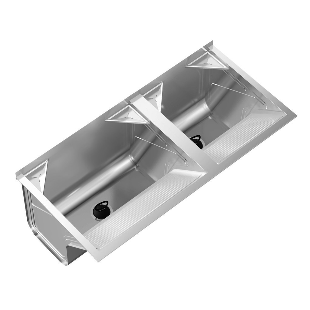 Tanque Duplo Super em Aço Inox 104x50,6cm 114 Litros GhelPlus - Home & Living