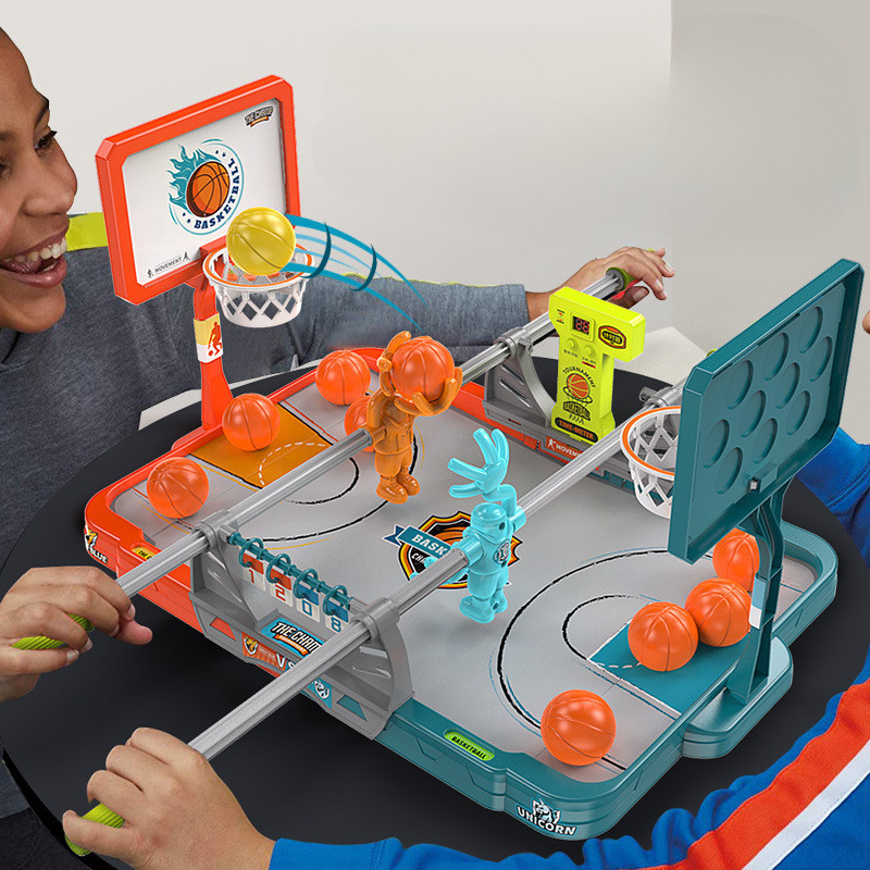 Criativo Competitivo De Basquetebol De Mesa Conjunto Interativo Pai-Filho Laranja Azul Borracha Mini