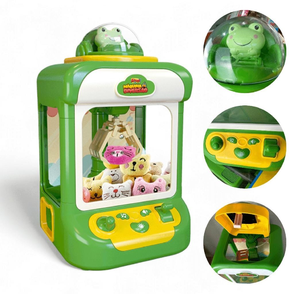 Mini Maquina Grua Pegar Ursinho Infantil Varias Pelúcias e Bichinhos