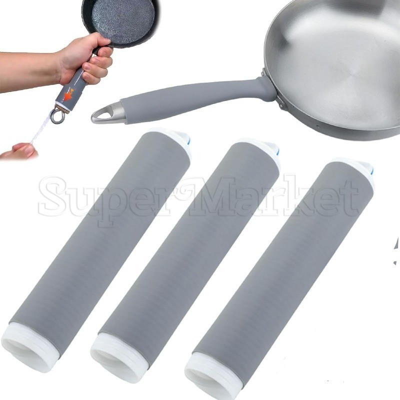 Manga De Silicone Para Panela-Borracha Cabo Anti-Calcário-Tampas Capa Resistente Ao Calor ...