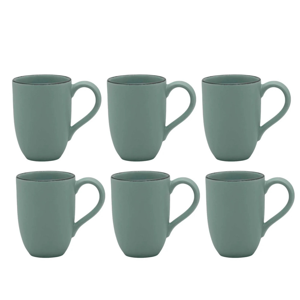 Jogo Kit 6 Canecas Xicara de Cerâmica Chá Café 350ml Oxford Pacifico em Oferta na Shopee