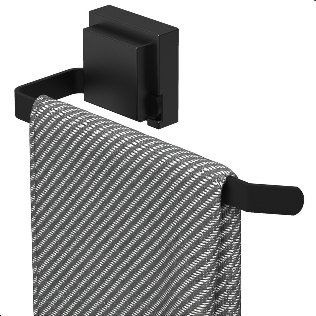 Porta Toalha de Rosto Suporte com Ventosa Preto Max em Oferta na Shopee