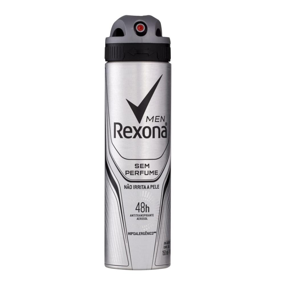 Desodorante Aerosol Rexona Men Sem Perfume 150ml em Oferta na Shopee