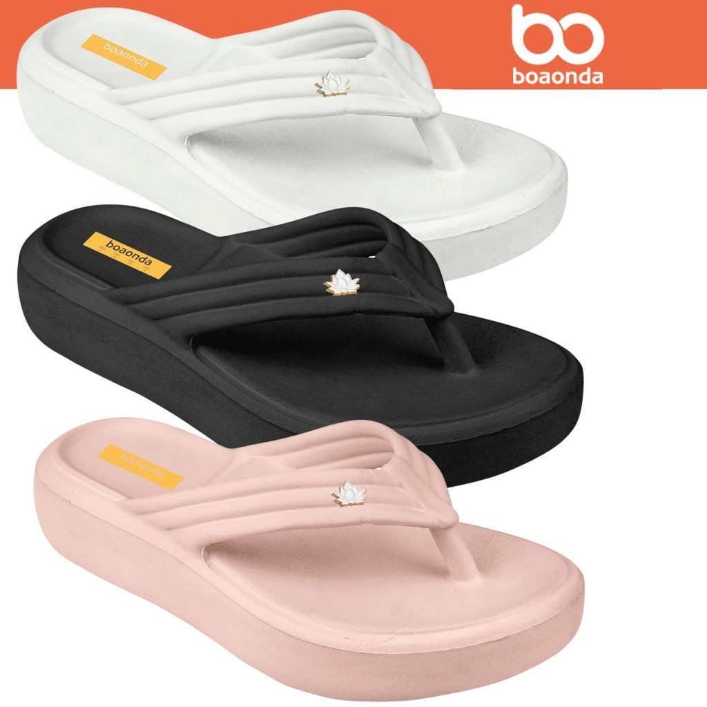 Chinelo Feminino Alana Classic Boaonda Flatform Ortopédico Anatômico Fascite plantar Conforto