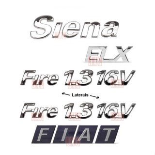 Emblemas Siena Elx + Fire 1.3 16v + Mala - 2001 À 2004 em Oferta na Shopee