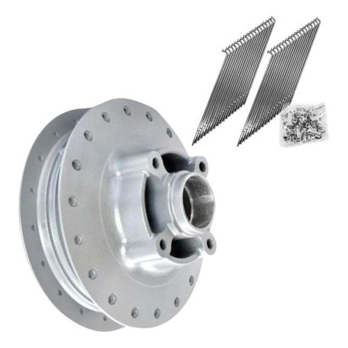 Cubo Traseiro Fan 125 2009 A 2015 + Raio 4mm Kit Promoção