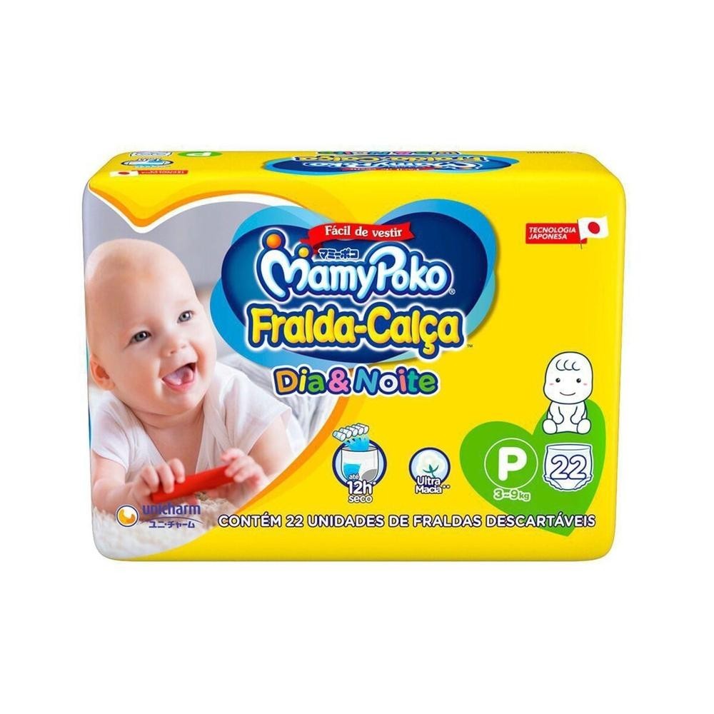 Fralda-Calca MamyPoko Dia & Noite P 22 Unidades