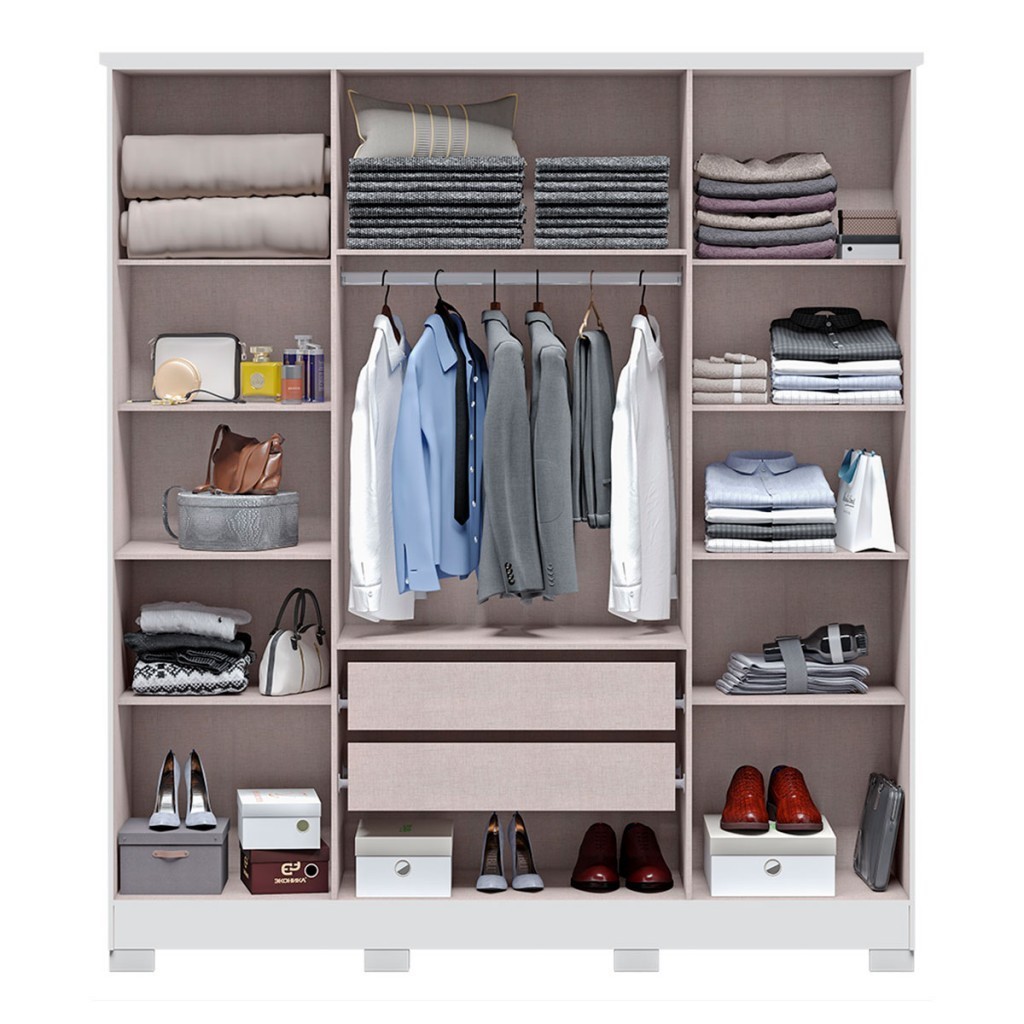 Guarda-Roupa Casal Monaco 4 Portas 2 Gavetas com Espelho · foto 2