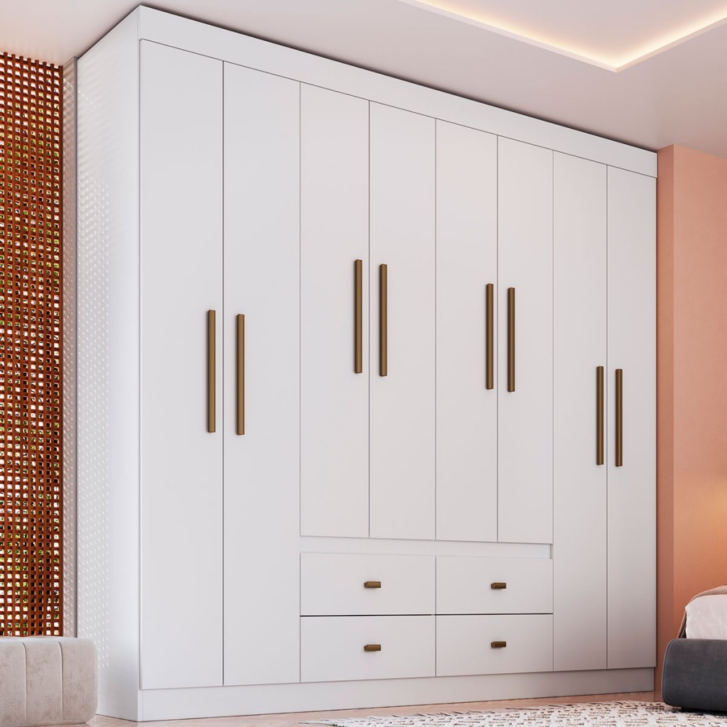 Guarda-Roupa Casal Dallas 8 Portas 4 Gavetas - Home & Living