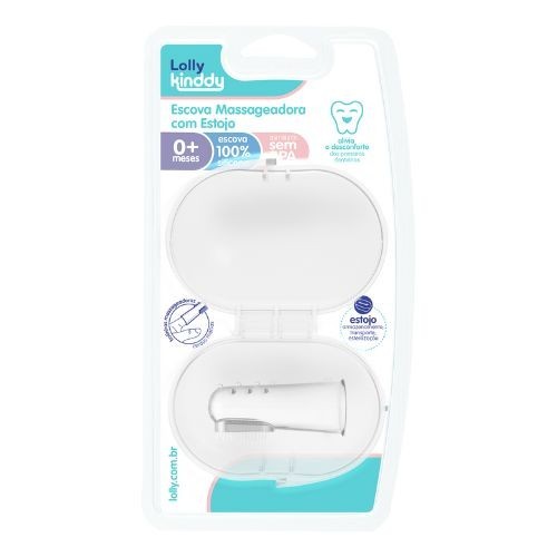 Escova Massageadora Com Estojo 100% Silicone - Lolly Kinddy