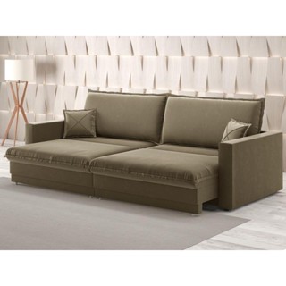 Sofá Tango 2,00m sem caixa, Retrátil e Reclinável Veludocristal Castor - NETSOFAS em Oferta na Shopee