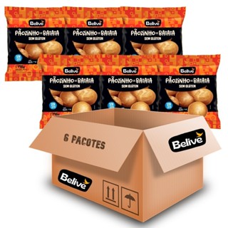 Kit c/ 6und Pãozinho de Batata sem Glúten BELIVE 198g em Oferta na Shopee