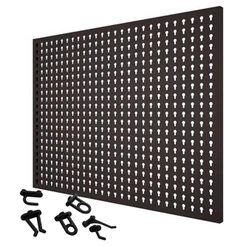 Painel Aço Ferramentas com Kit 24 Ganchos Plásticos - PRESTO