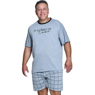 Pijama Masculino Plus Size Adulto Verão Tamanho Especial G1 G2 G3 em Oferta na Shopee