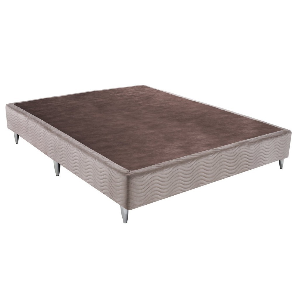 Base Box Sommier Camurça Viúva 128x188x30cm Ortobom Creme em Oferta na Shopee