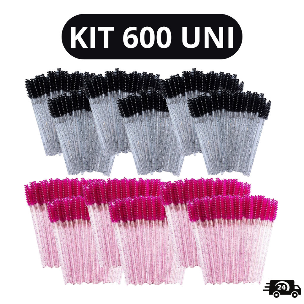 Kit 600 Escovinhas De Cílios Sobrancelha Glitter Extensão e Alongamento Descartável em Oferta na Shopee