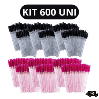 Kit 600 Escovinhas De Cílios Sobrancelha Glitter Extensão e Alongamento Descartável em Oferta na Shopee