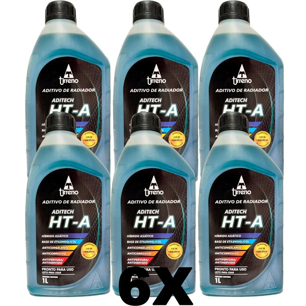 Kit Aditivo Radiador Pronto Uso HT-A Homologado 6 Litros