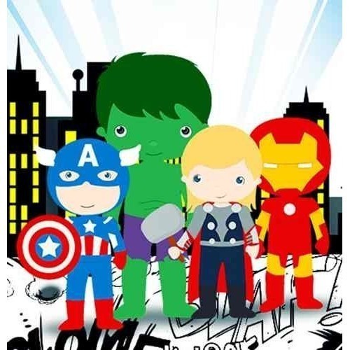Vingadores Cut 10 Mini Displays Mdf Decoração De Festa