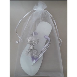 5,10 ,15 Sacos de Organza para Chinelos e Lembranças 20x40cm Brancos GA 9148 em Oferta na Shopee