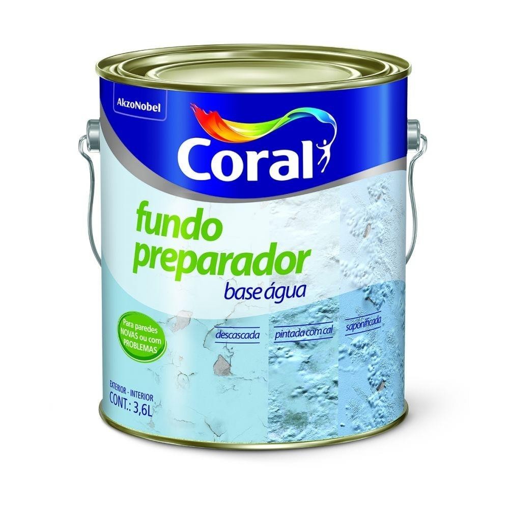 Pré Pintura Fundo Preparador Transparente 3.6l Coral - Home & Living
