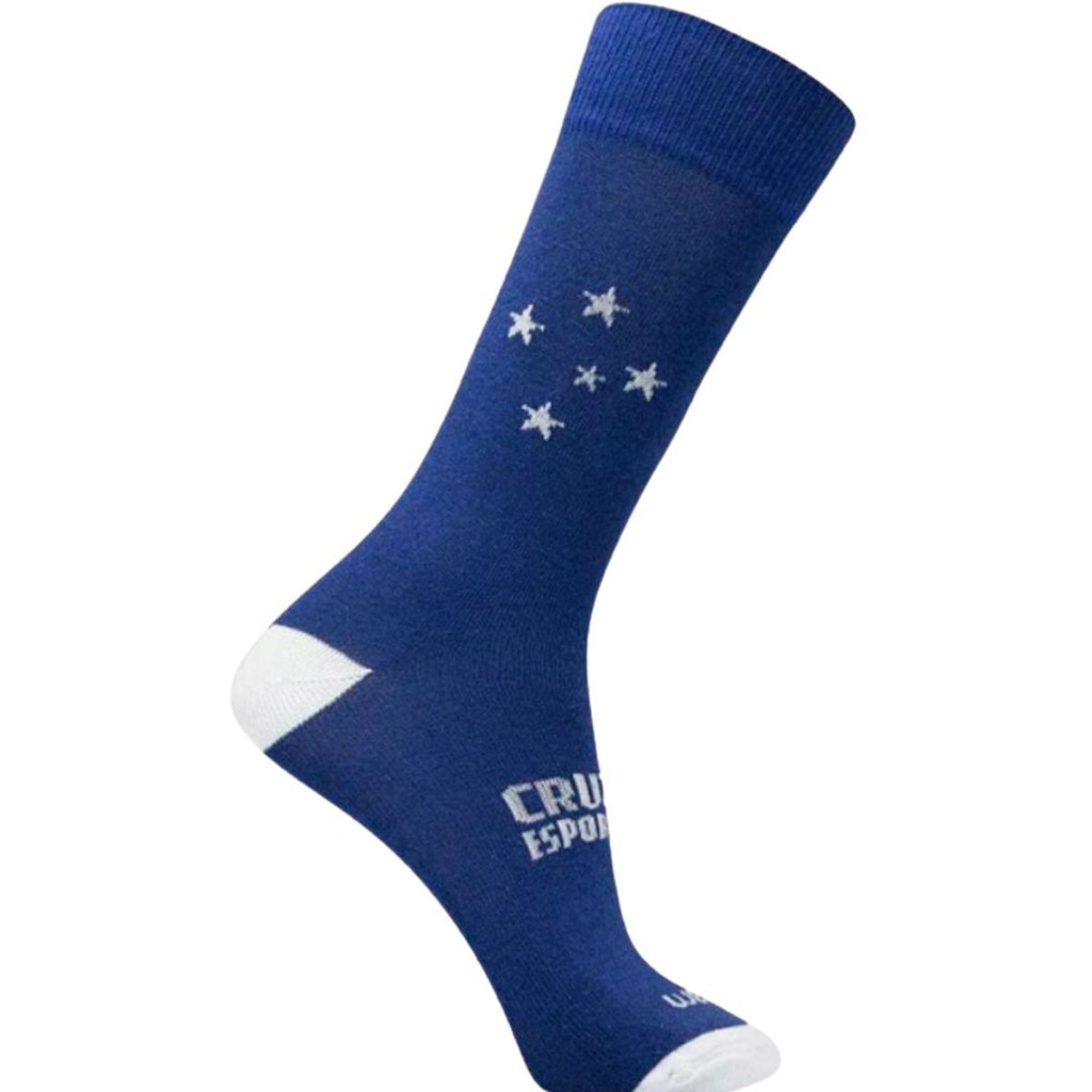 Meia Rikam Masculina Cruzeiro Esportiva Cano Médio Algodão Esportiva 73450