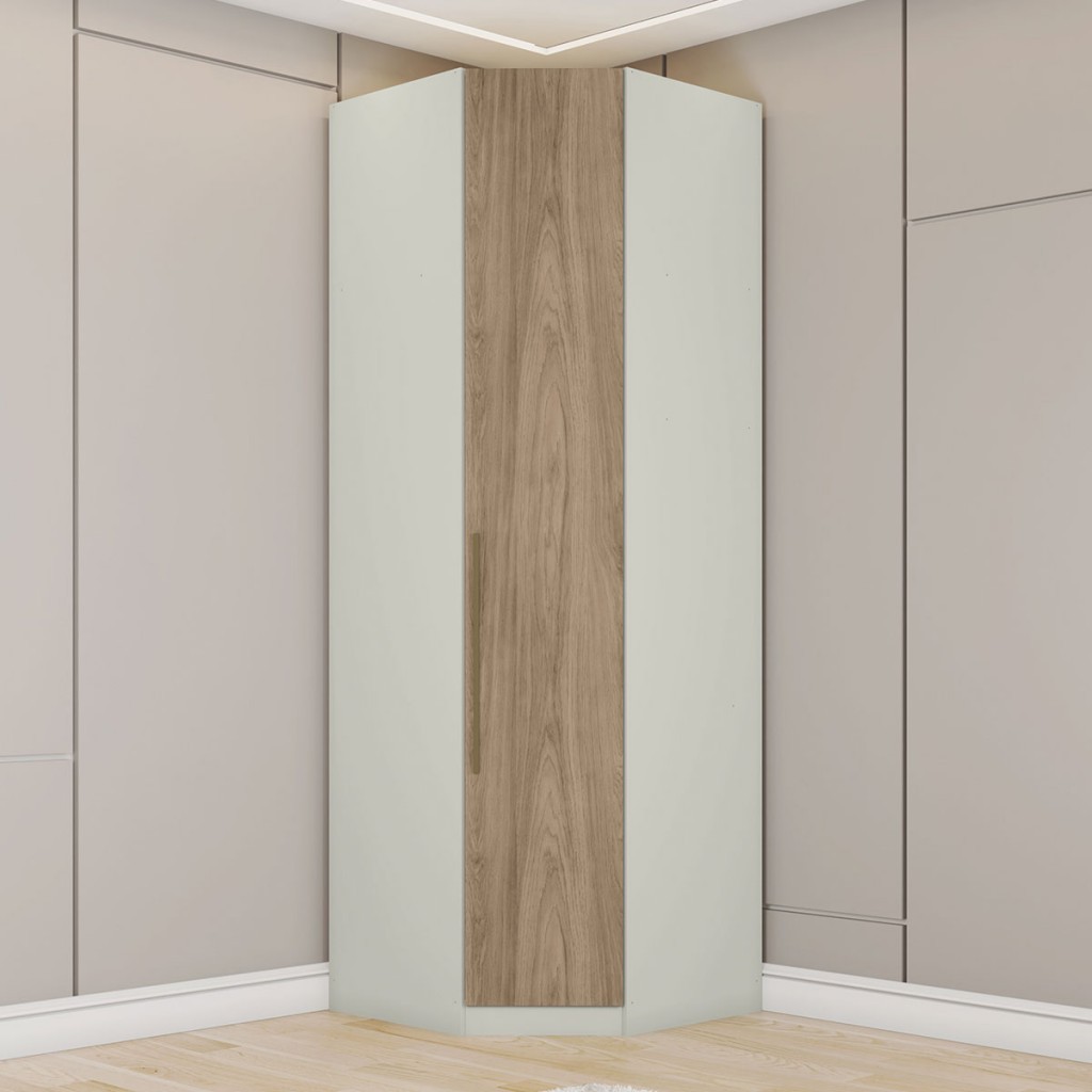 Canto Oblíquo Modulado 1 Porta Seletto Areia Hp/Jequitibá Henn