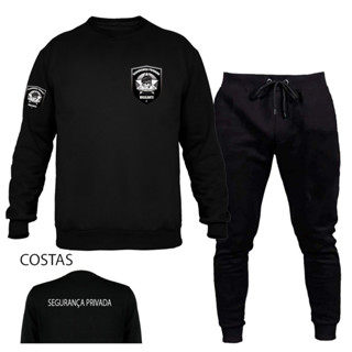 Conjunto Moletom Abrigo Kit Calça E Blusa Gola Redonda Segurança Privada em Oferta na Shopee