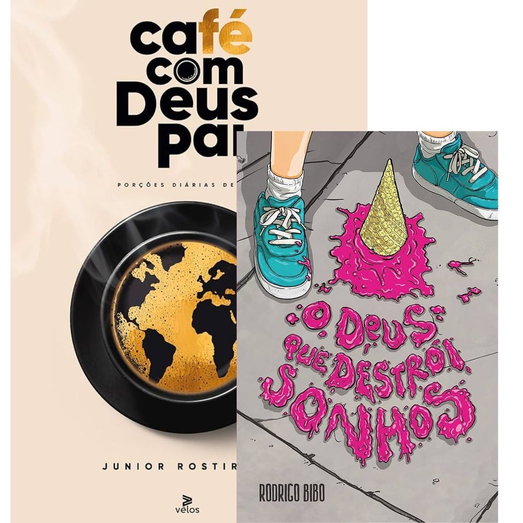 Kit 2 Livros | Café com Deus Pai Porções de Paz + O Deus que destrói sonhos Rodrigo Bibo em Oferta na Shopee
