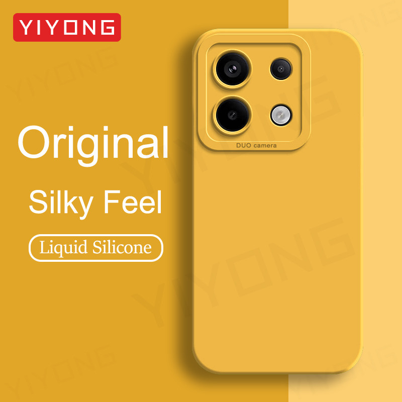 Para Redmi Note13 Pro Caso YIYONG Quadrado Silicone Líquido Capa Macia Xiaomi Nota 13 12 14 Plus Xiomi Note14 + 5G Casos