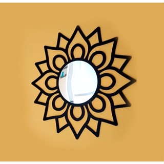 Espelho Decorativo Mandala Florada em MDF Vários Tamanhos Envio Rápido Presente Barato em Oferta na Shopee